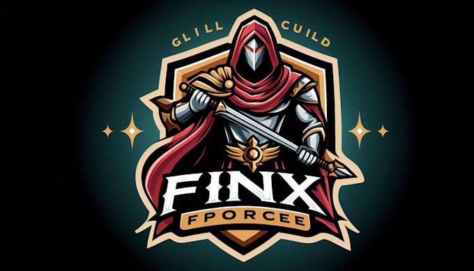 make awesome guild finix force logo with t shirt design