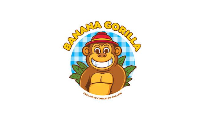 make unique gorilla logo with t shirt and free source file