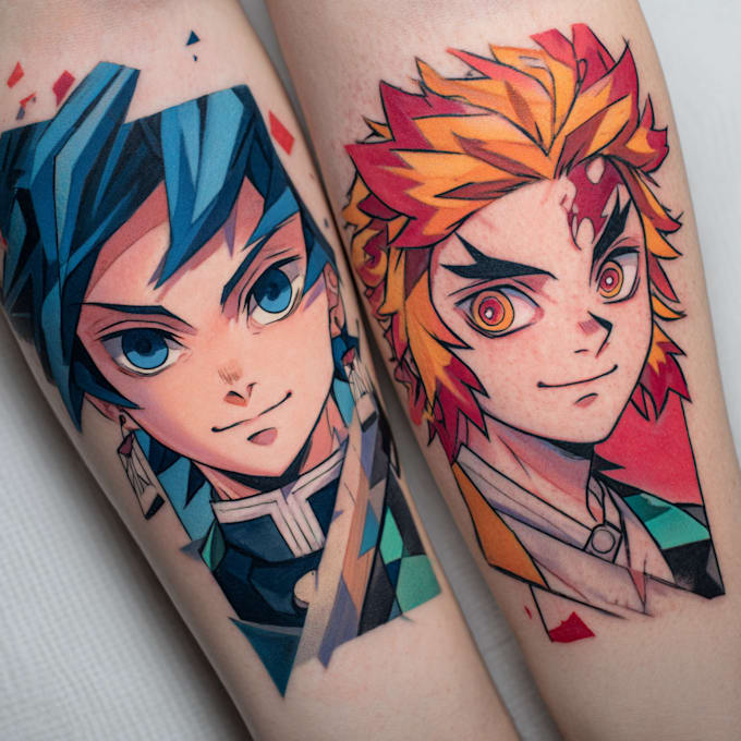 make anime tattoo design