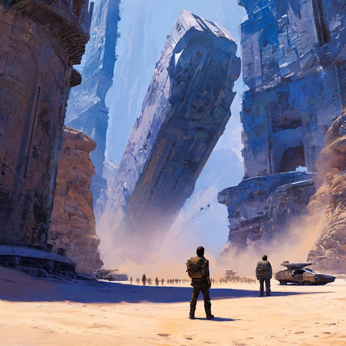 an sci fi art, concept art, sci fi art illustration