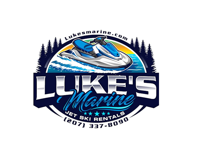 create creative and good looking jet ski logo design