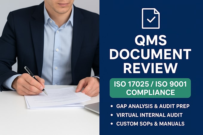 develop iso 9001, 17025 documentation and virtual audits