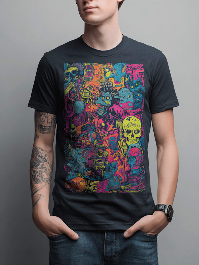 create a design car t shirt graphics for brands