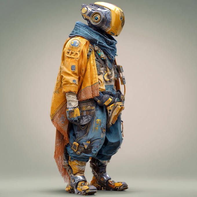 do an character, sci fi fantasy, cyberpunk oc sci fi character