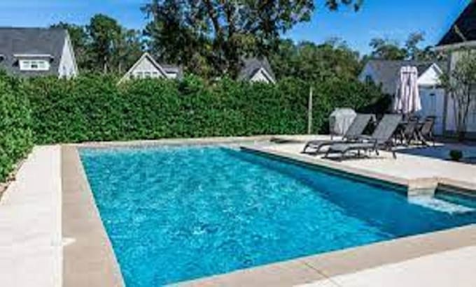 do swimming pool design, garden plan, patio, deck, backyard, for permit