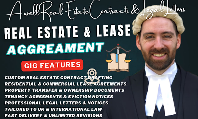 write real estate contracts, lease agreements, property documents, legal letter
