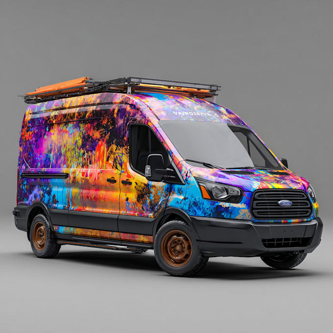 do tesla cyber truck wrap design, truck or box trailer wrap