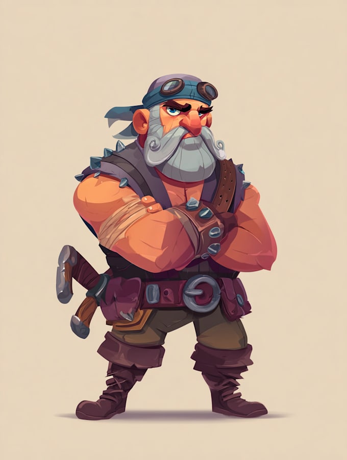 draw 2d game art military character design