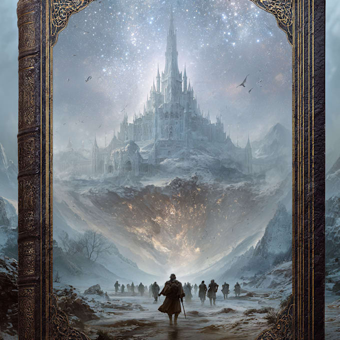 create an epic fantasy book cover
