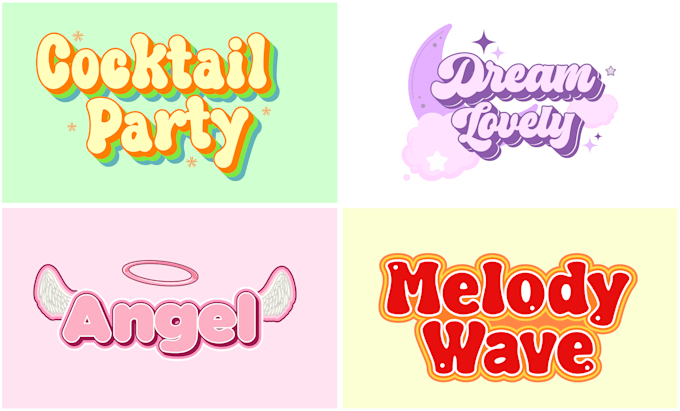 create a custom typography, wordmark, or vintage retro logo