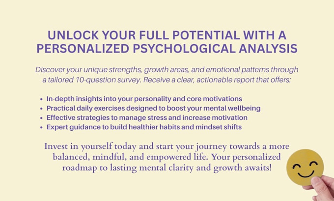 create your personalized psychology report
