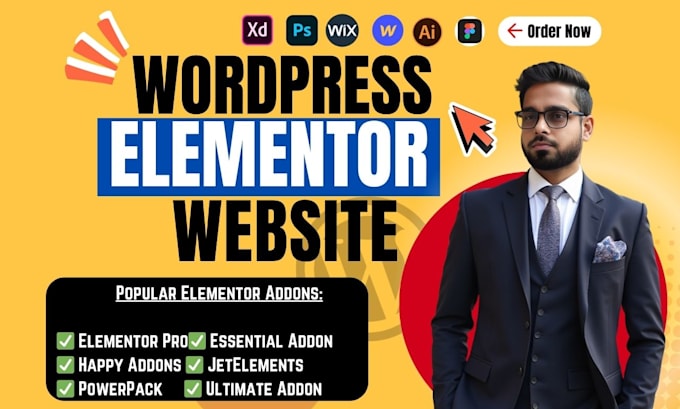 create wordpress elementor website, design elementor website