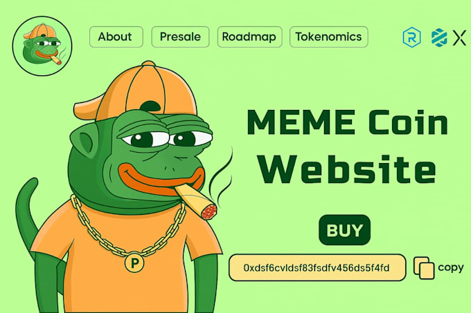 create stuning meme token and web3 blockchain websites