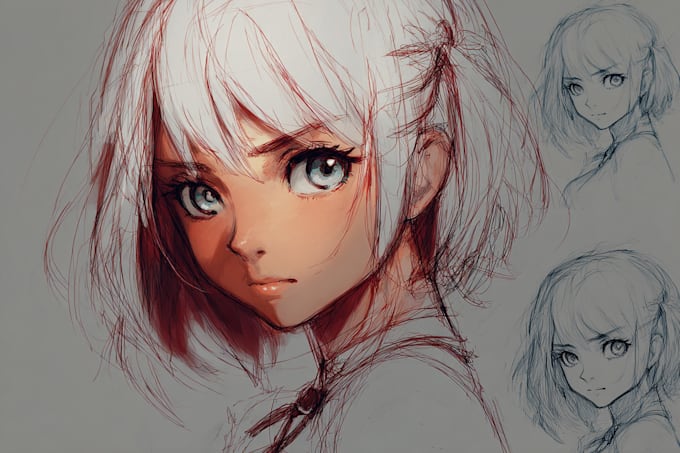 sketch characters into anime style