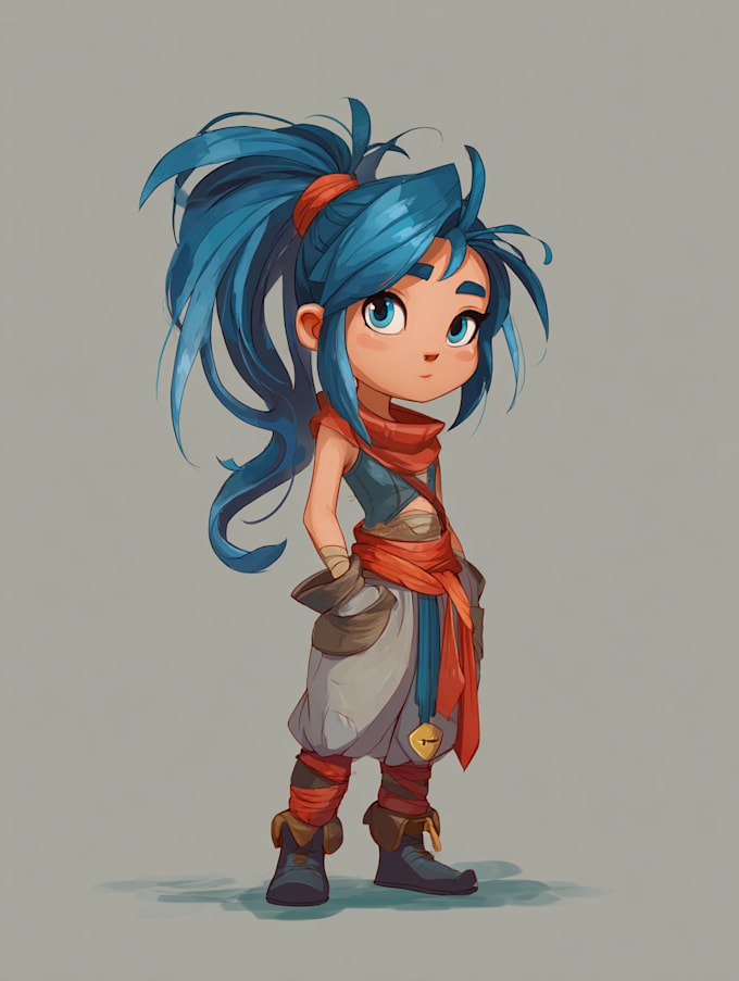 draw 2d game art military character design