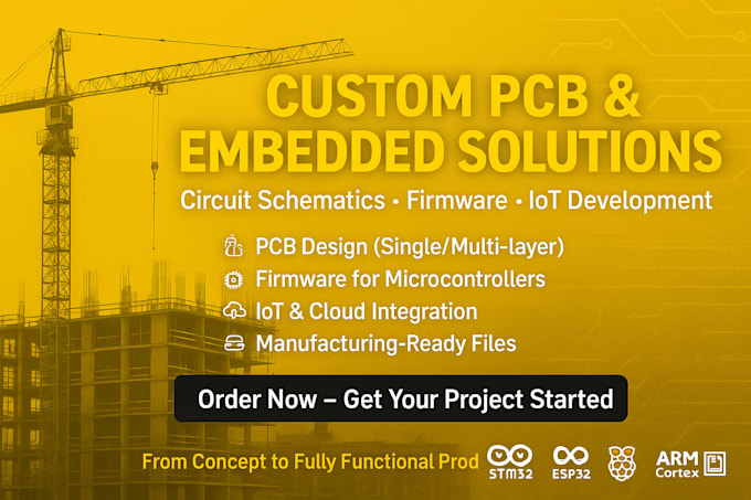 do pcb design, circuit schematic, firmware and embedded system development