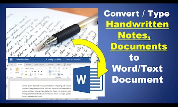 convert handwriting documents typing note pdf image to digital text paper pages