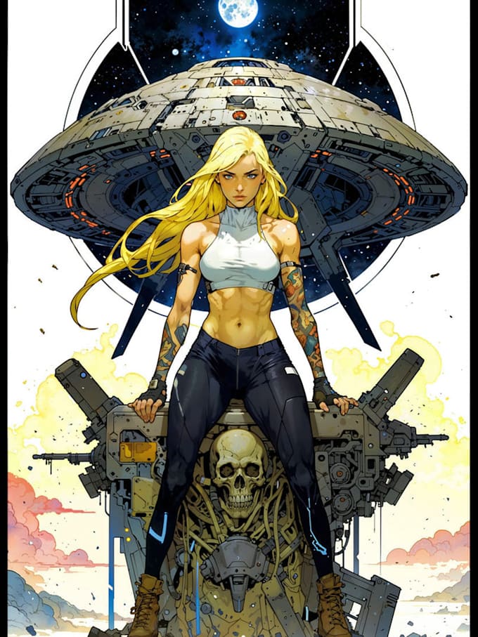 draw a custom cover art an comic, book or rpg