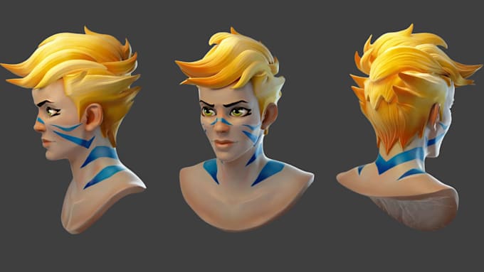 sculpt 3d head bust, 3d face sculpting, zbrush, 3d statue, printable 3d head