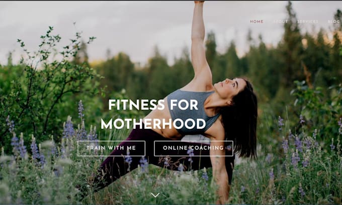 build squarespace aerobics nutritional website yoga instructor website bootcamp