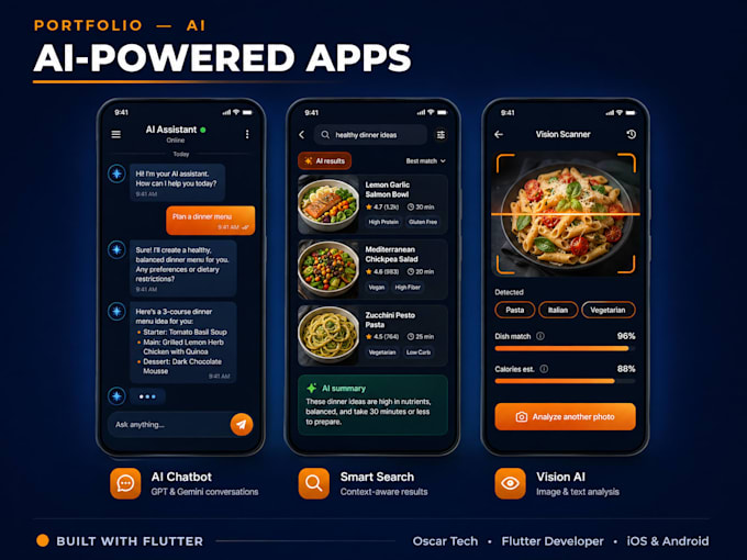 develop an ai mobile app with flutter, gpt and gemini