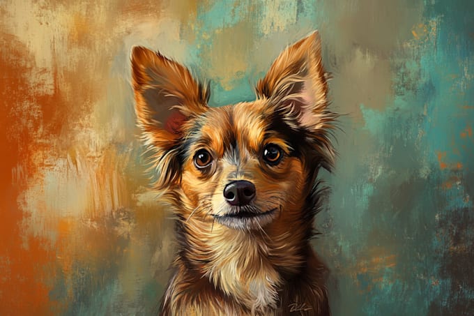 draw watercolor pet portrait