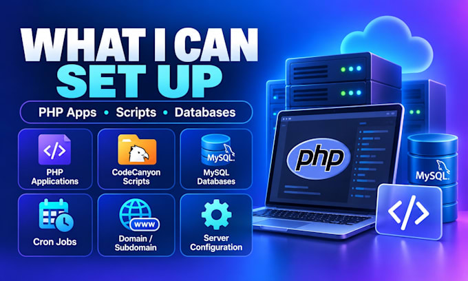 install and configure your PHP or codecanyon script on your server