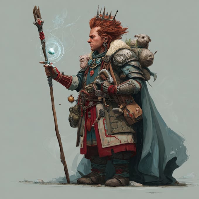 illustrate custom fantasy characters for games or books