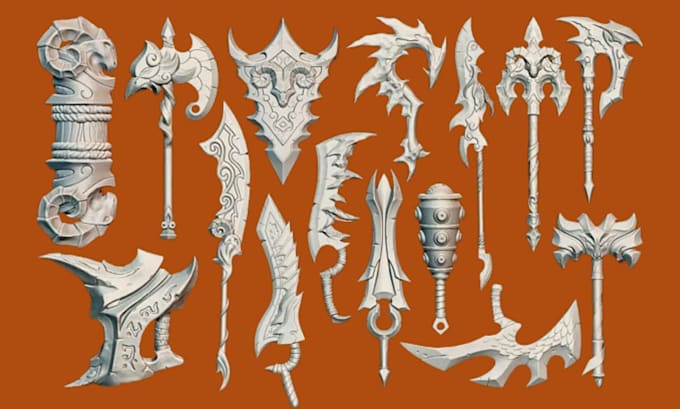 Create custom 3d weapons swords and props for printing or games by ...