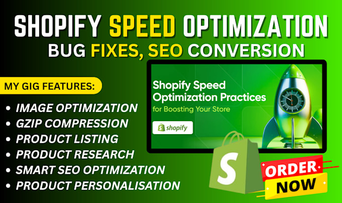 fix shopify speed optimize shopify website for faster loading SEO conversion