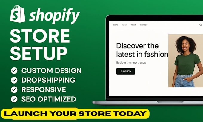 build design redesign shopify store setup shopify ecommerce website development
