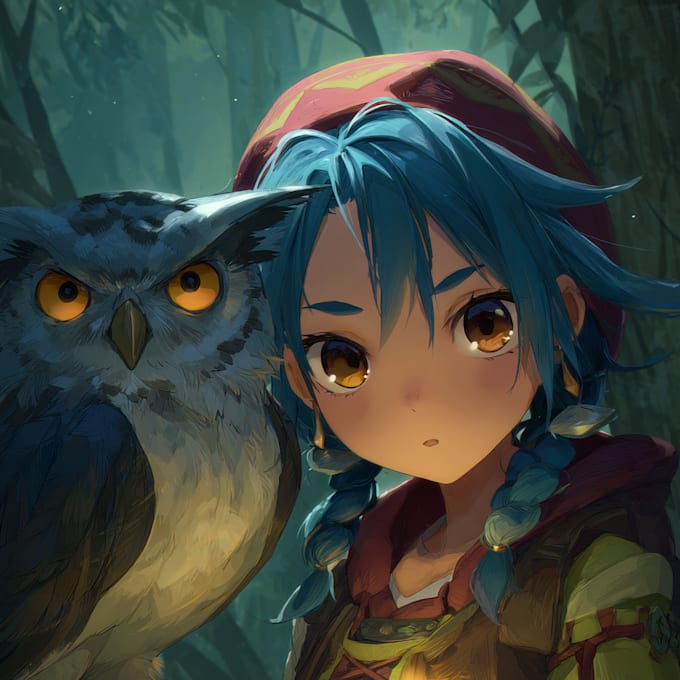 create and illustrate anime characters art