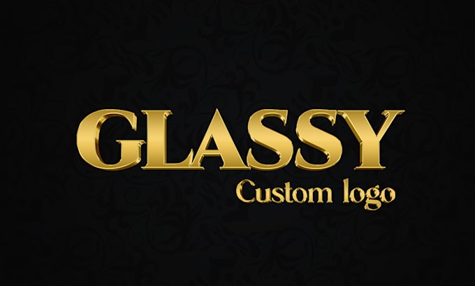 put metallic 3d gold and chrome effect of logo and text