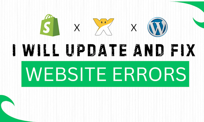 fix your shopify wix wordpress website issues code bugs layout responsiveness