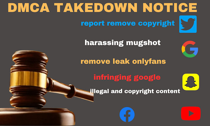 send dmca takedown notice to google,youtube,shopify,etsy,twitter,reddit,facebook