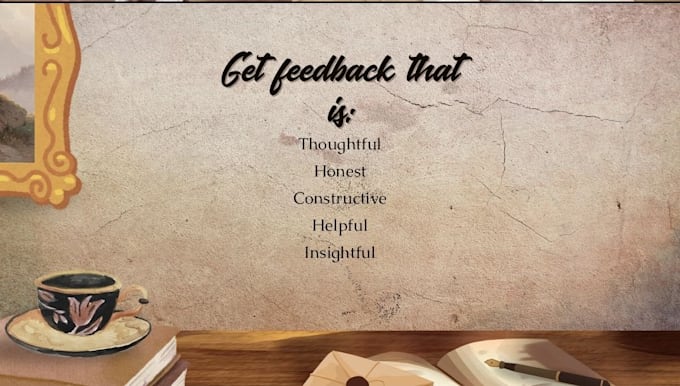 be your beta reader and give thoughtful plot, pace and character feedback