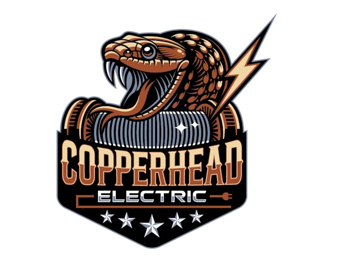 design luxury copperhead snake logo