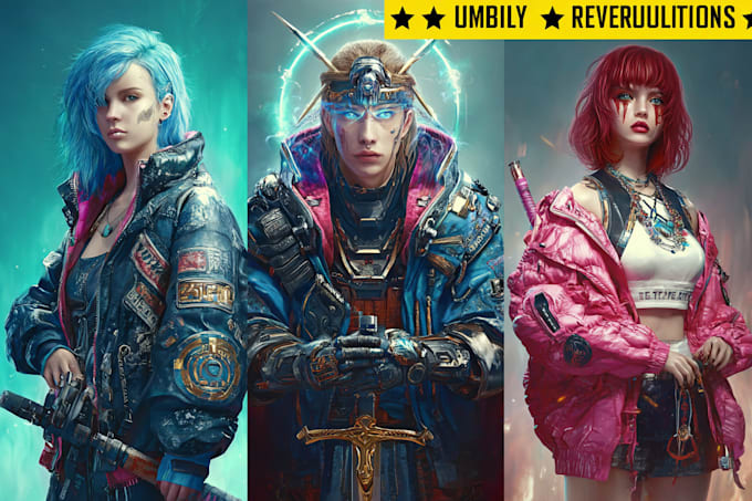 Create cyberpunk and sci fi aesthetic characters by Killionaldwin | Fiverr