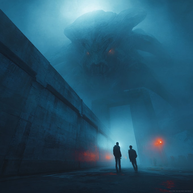 do sci fi horror and fantasy scene concept art illustrations