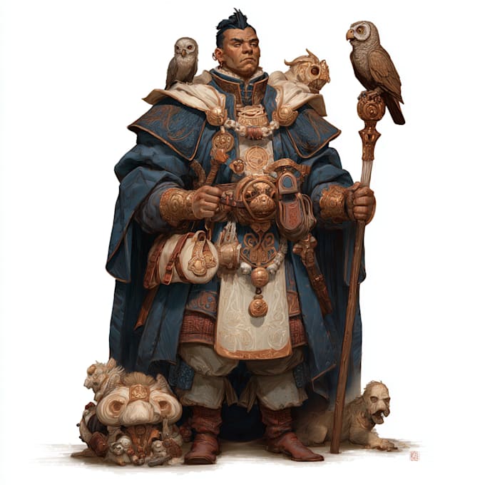 do illustration, concept art and character art, dnd