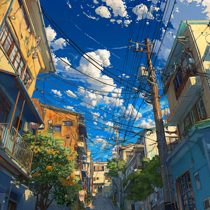 do anime style background art illustration for vtuber stream