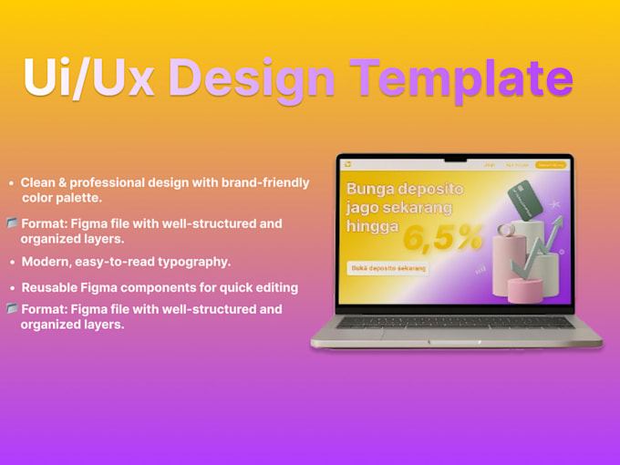 design modern website ui ux template in figma