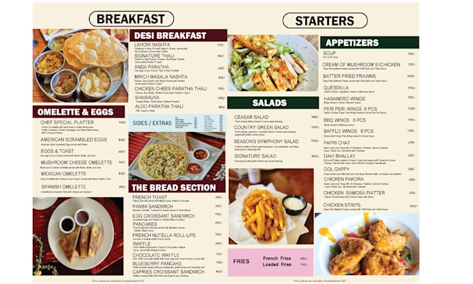 do restaurant menu design
