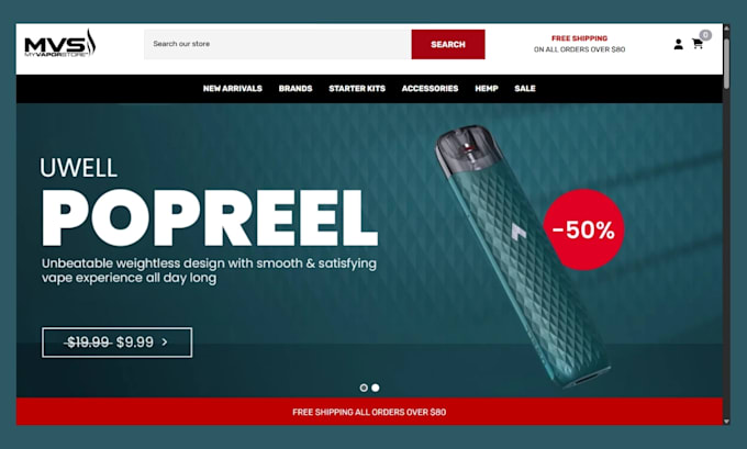 build vape website cbd, marijuana, cannabis, vape shopify store