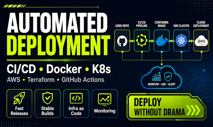 be your devops engineer for ci cd, docker, kubernetes and aws