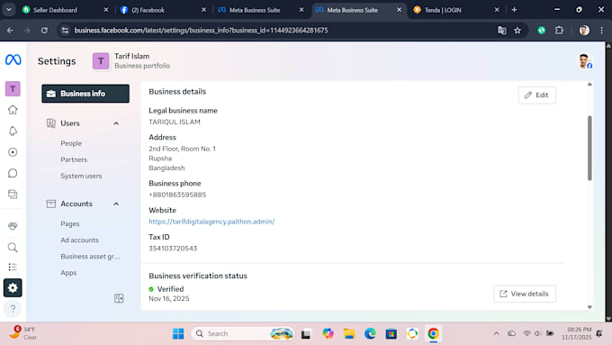 create a verified facebook business manager and ads account