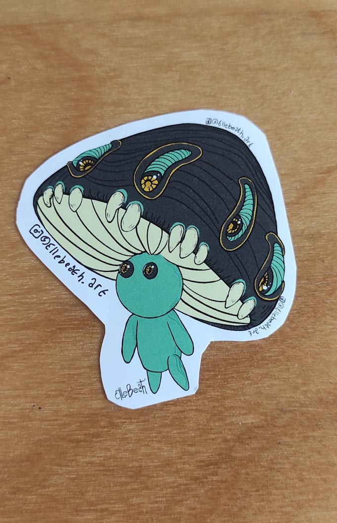 design vinyl stickers of monsters,alien or fantasy creatures