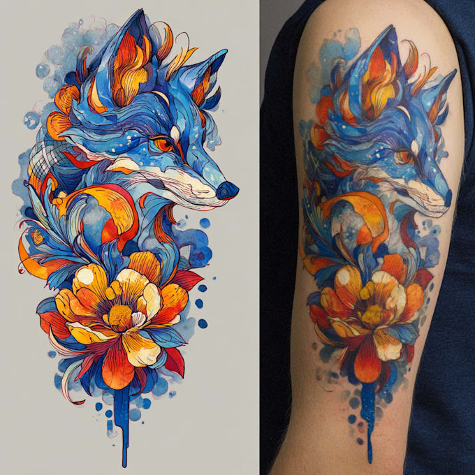 make a custom american traditional tattoo design