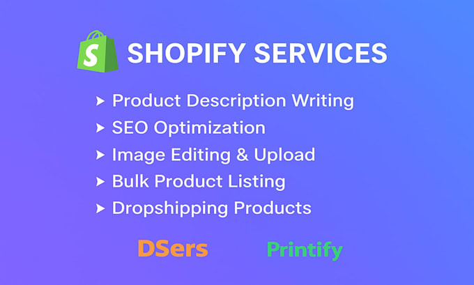 do shopify product listing, uploading, adding and collection management