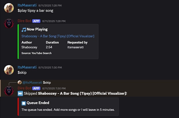 build a custom discord bot python or js with slash commands and db
